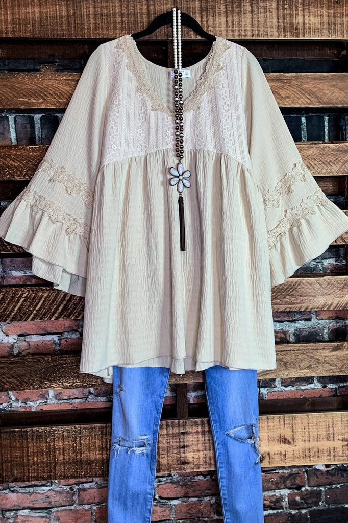 BEIGE LACE TUNIC-----------------SALE
