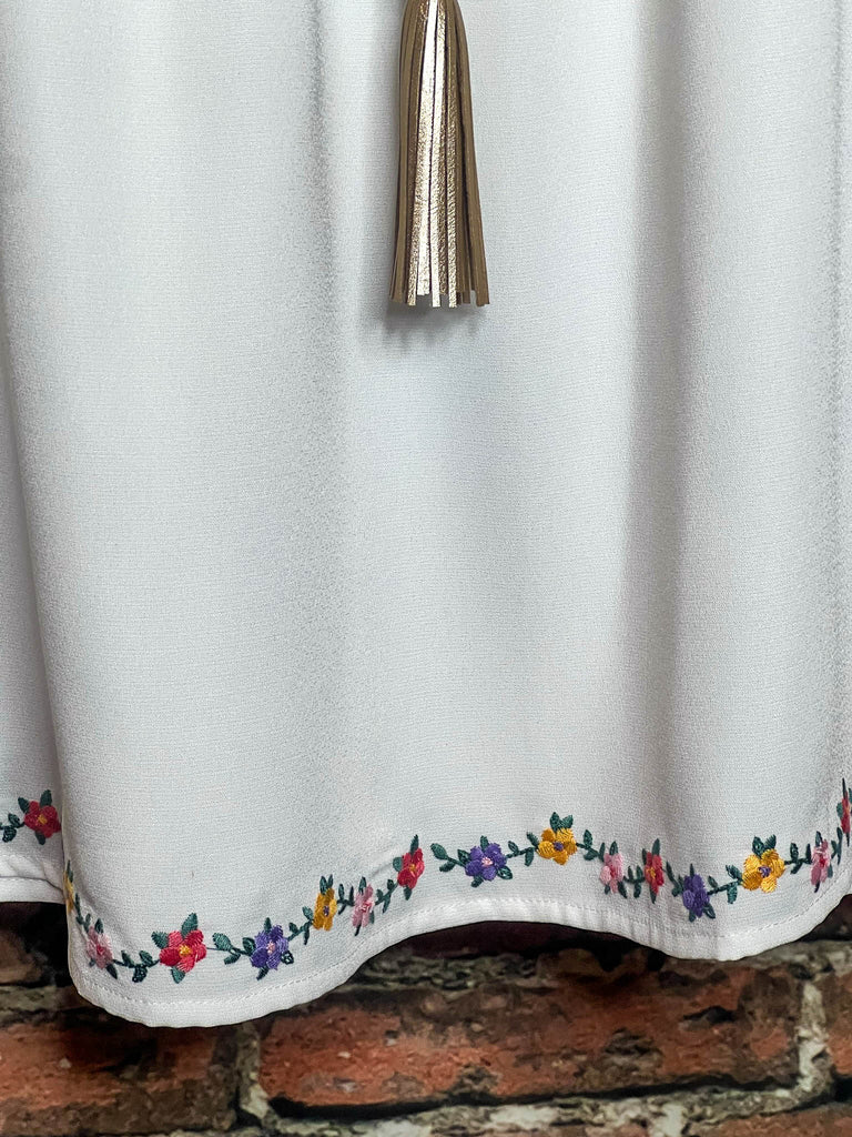 Lovely New Day Lace Embroidered Blouse in Ivory---------Sale