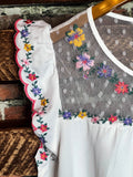 Lovely New Day Lace Embroidered Blouse in Ivory