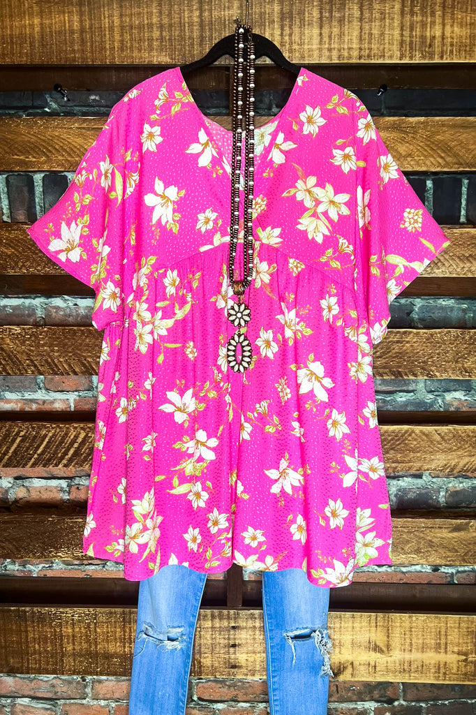 Pink Floral Top ---------- Sale
