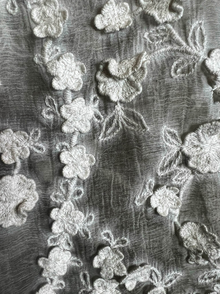 GORGEOUS AND GLAMOROUS SET TUNIC 100% SILK IN CRYSTAL SAGE