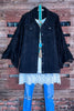 Downtown Loving Moment Lace & Black Denim Jacket