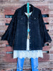 Downtown Loving Moment Lace & Black Denim Jacket