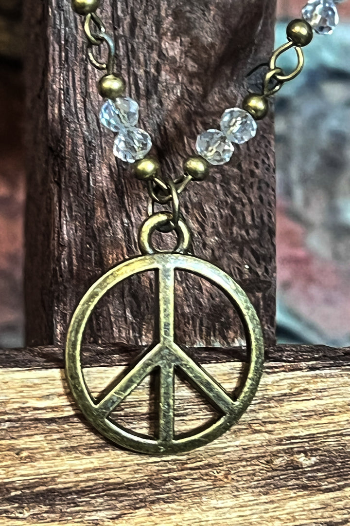 PEACE & LOVE SIGN BOHEMIAN NECKLACE