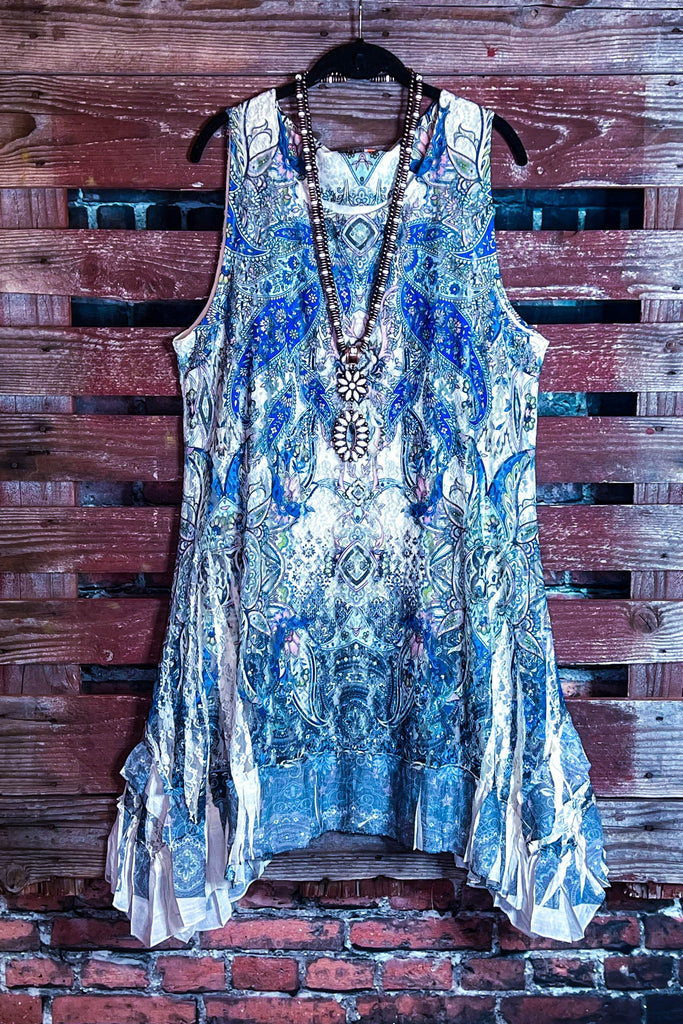 CLOSE TO YOUR HEART BLUE LACE TUNIC