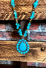 WESTERN GYPSY NECKLACE IN BLUE TURQUOISE