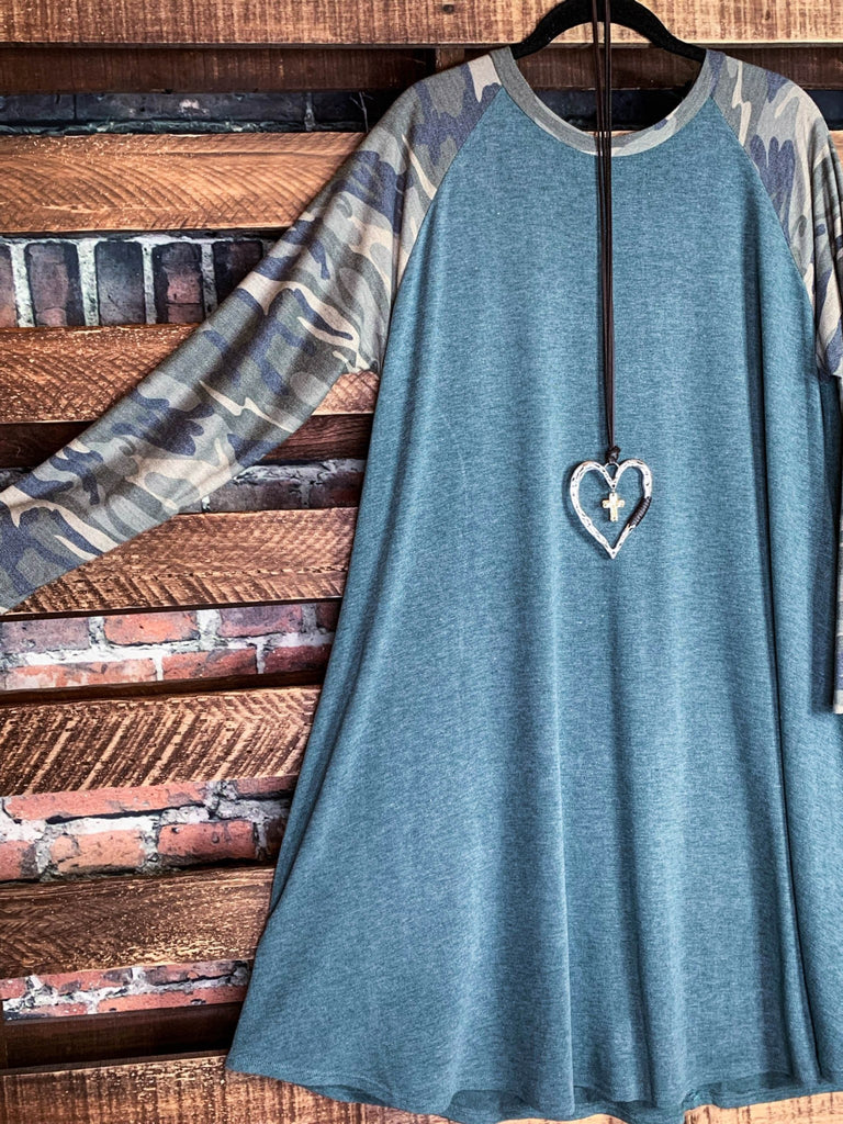 DRESS 3X 4X 5X IN CAMO & SAGE ---------SALE