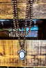WIND RIVER IVORY TURQUOISE SET EARRING & NECKLACE