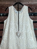 GRACEFULL SONG LACE BEIGE TUNIC--------------SALE