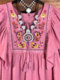 IT ALL BEGINS WITH LOVE MAUVE BABYDOLL TUNIC