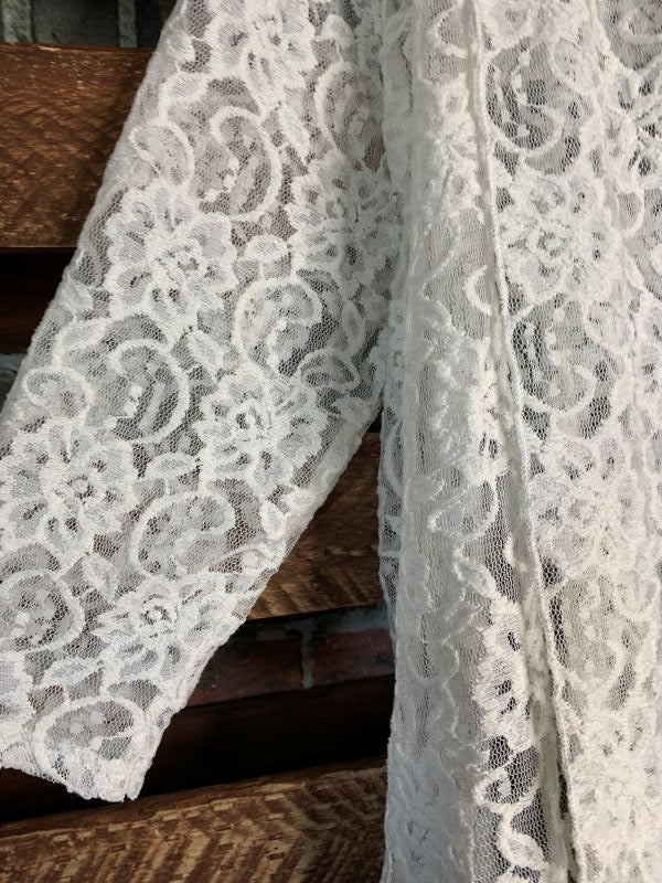 Twice As Pretty Lace Cardigan  Duster in Off White-------sale