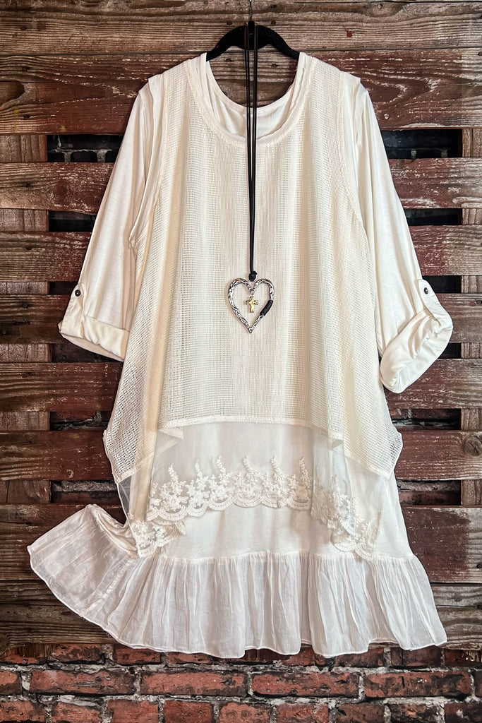 PERFECT TOGETHER SET 2 PCS DRESS & VEST IN CREAM
