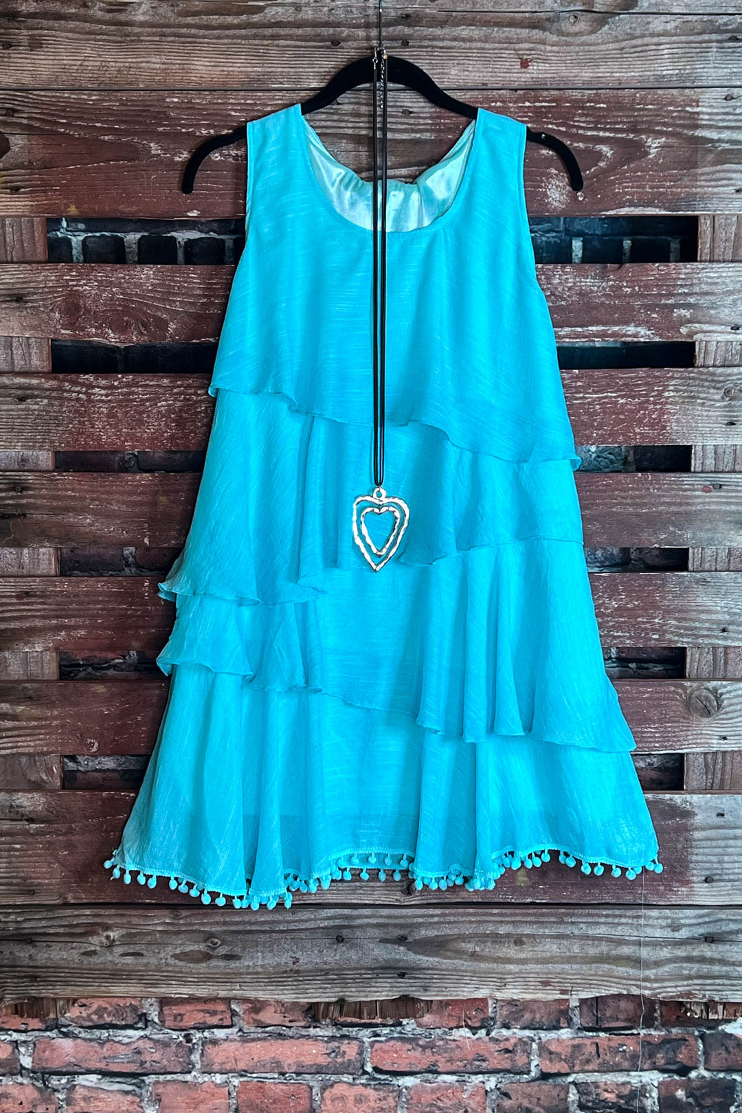 6-8 SIZE - AQUA TUNIC DRESS ---- SALE