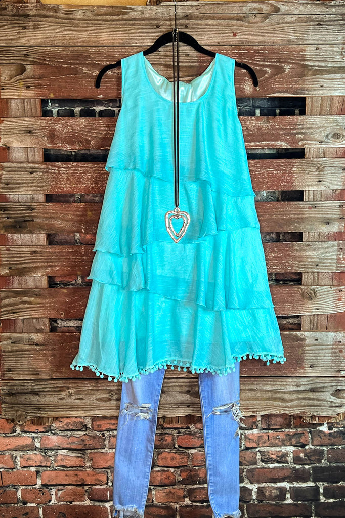 SWEET INTENTIONS TUNIC IN MINT---------sale