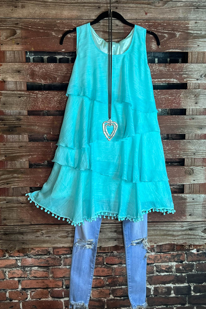 SWEET INTENTIONS TUNIC IN MINT---------sale