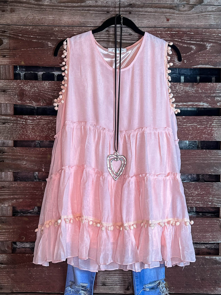 AS CUTE AS THEY COME POM POM BABYDOLL IN PINK ---------SALE
