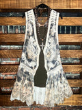 MY KIND OF WILD LEOPARD PRINT LACE  VEST IN MULTI-COLOR
