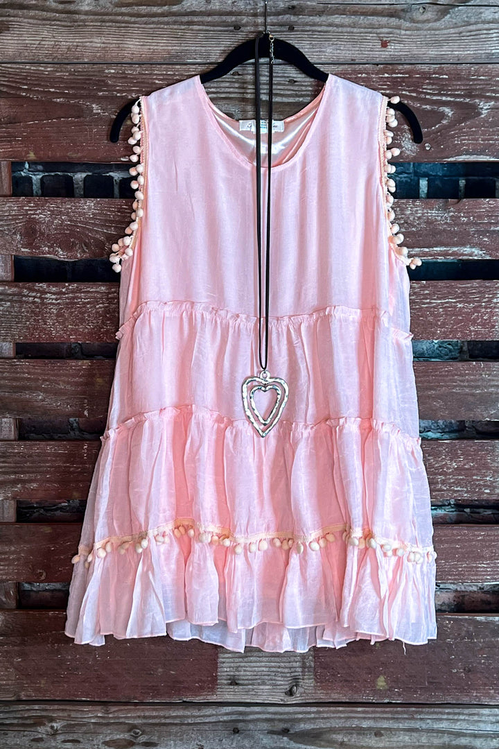 AS CUTE AS THEY COME POM POM BABYDOLL IN PINK ---------SALE