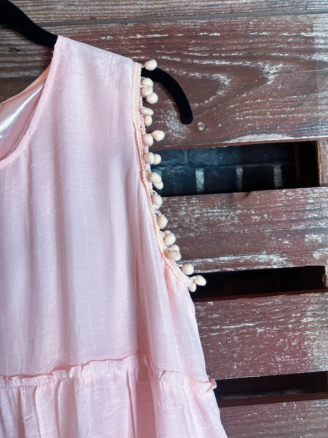 AS CUTE AS THEY COME POM POM BABYDOLL IN PINK ---------SALE