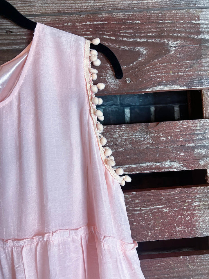 AS CUTE AS THEY COME POM POM BABYDOLL IN PINK ---------SALE