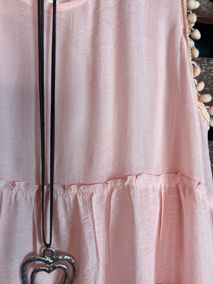 AS CUTE AS THEY COME POM POM BABYDOLL IN PINK ---------SALE