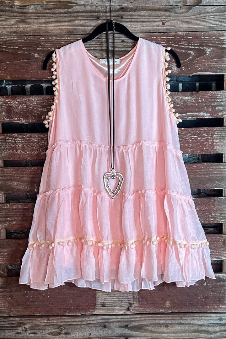 AS CUTE AS THEY COME POM POM BABYDOLL IN PINK ---------SALE