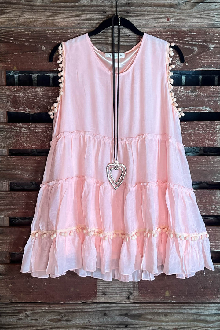 AS CUTE AS THEY COME POM POM BABYDOLL IN PINK ---------SALE