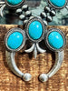 Fleur De Lis Turquoise Necklace & Earrings Set