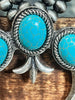 Fleur De Lis Turquoise Necklace & Earrings Set
