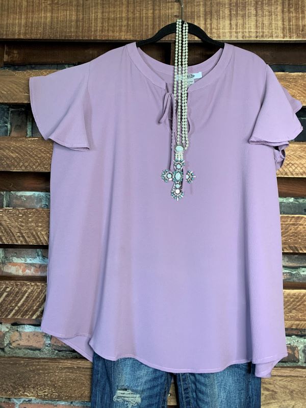 BLOUSE IN ASH LAVENDER------------sale