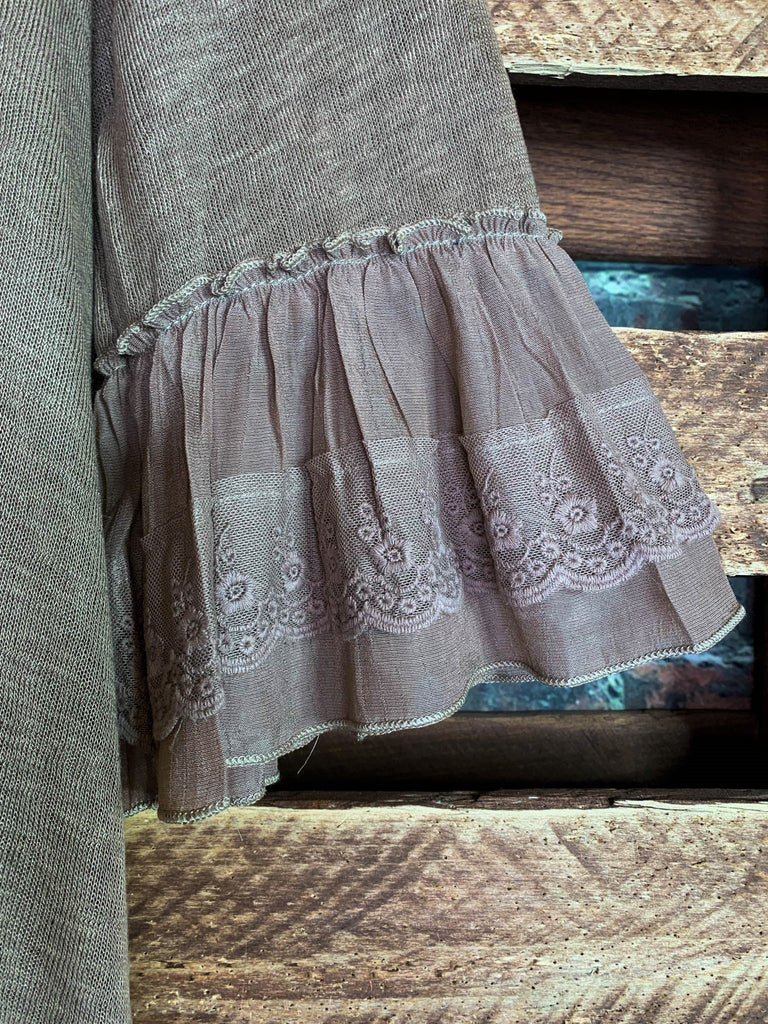 LOVE YOU MORE LACE DRESS VINTAGE INSPIRED IN MOCHA