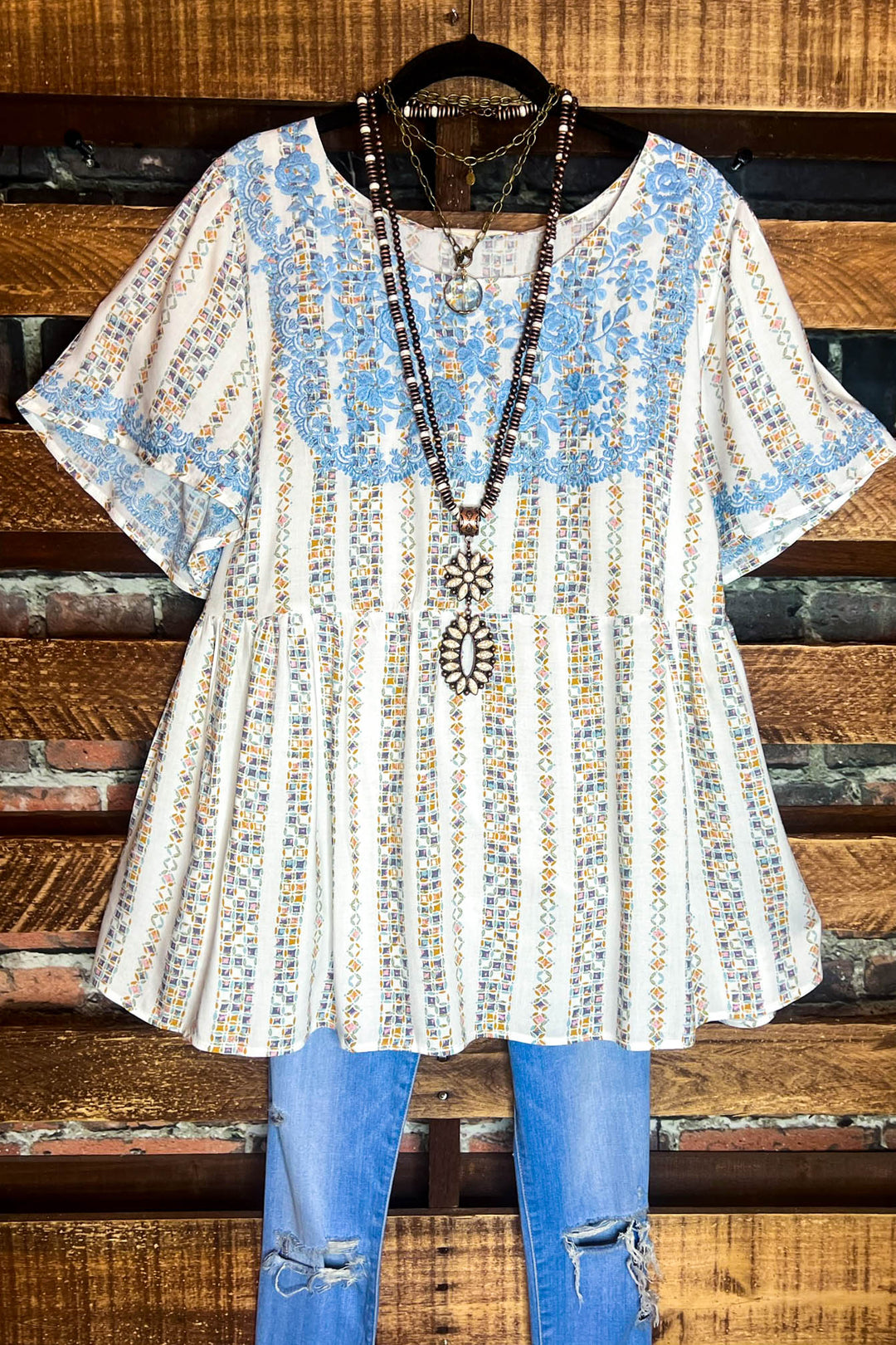 Sweet As Candy Floral Blouse in Ivory ------------Sale