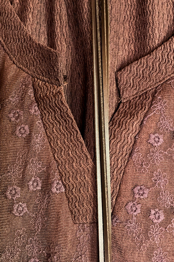 Uptown Sweet Moments Brown Lace Top------------SALE