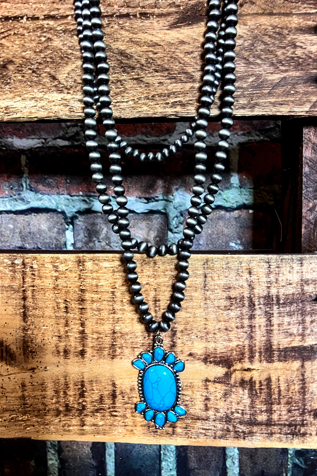 WIND RIVER SET NECKLACE IN TURQUOISE
