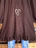 Uptown Sweet Moments Brown Lace Top------------SALE