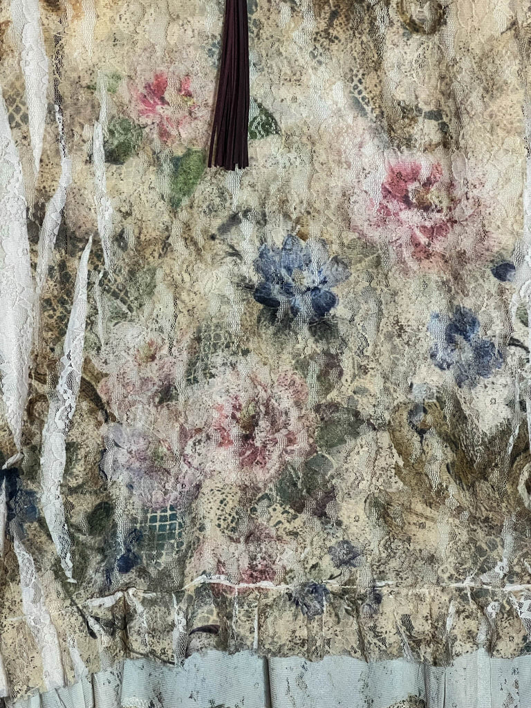 A True Beauty Vintage Floral Lace Layered Tunic in Multi-Color
