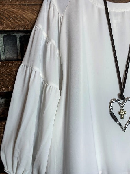 Feeling Your Very Best Swing Oversized Tunic in White & Multi