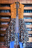 Incredible Beauty Leopard Print Lace Vest in Faux Suede