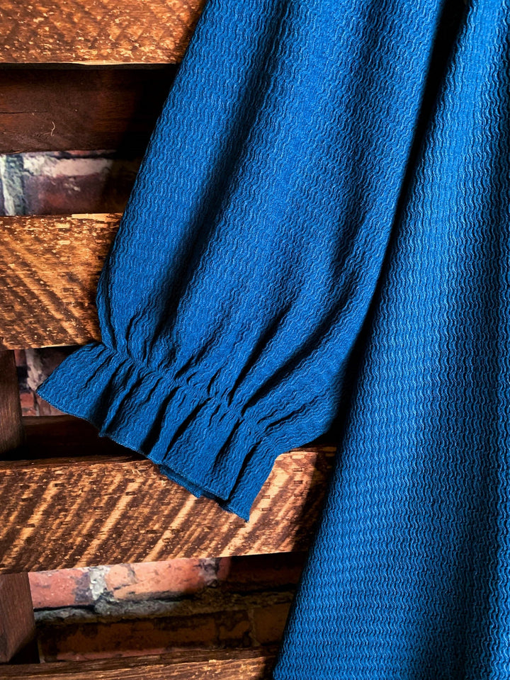 Uptown Sweet Moments Blue Teal Lace Top----------SALE