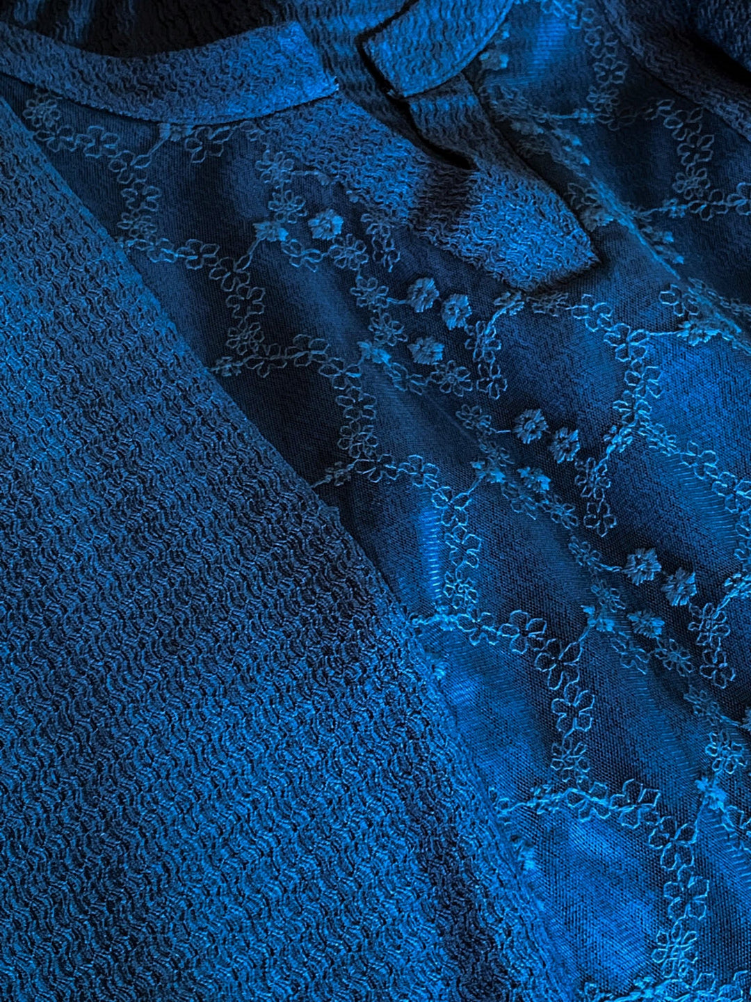 Uptown Sweet Moments Blue Teal Lace Top----------SALE