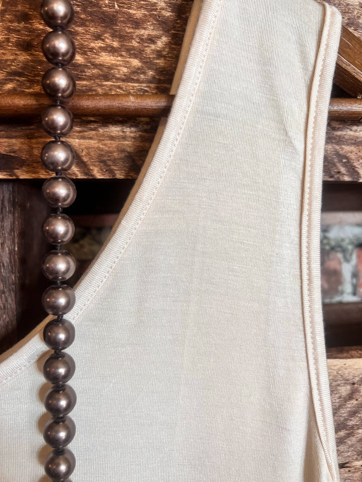 A Timeless Touch Lace Extender Top - Beige