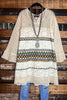 CONNECT TO YOUR HEART NATURAL SHABBY & MULTI-COLOR TUNIC-----SALE