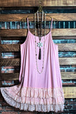 (LOVE OF MY LIFE LACE SLIP DRESS EXTENDER CAMISOLE IN MAUVE------SALE