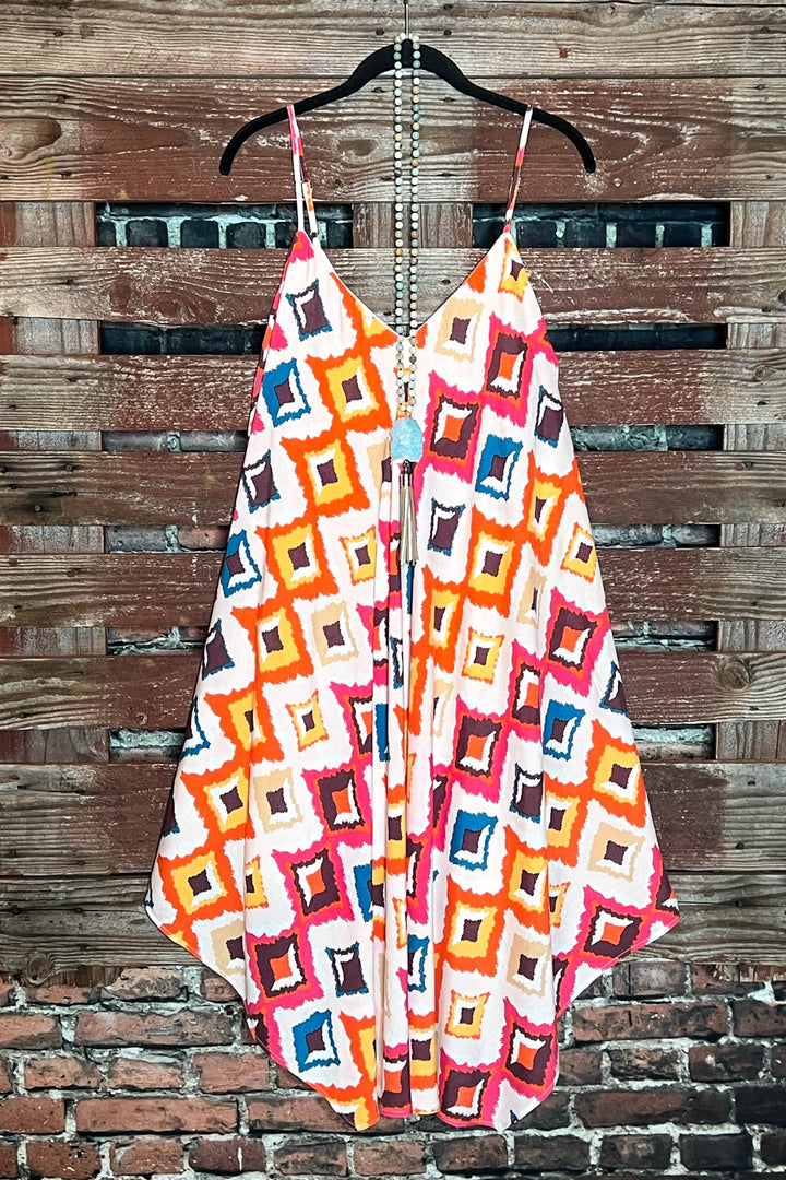 MULTI-COLOR SLEEVELESS LINED DRESS-----------SALE