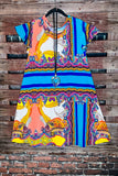In The Spotlight Teal & Multi-Color Print Dress---------Sale