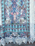 A NIGHT TO REMEMBER LACE LAYERED TUNIC IN TURQUOISE & BEIGE