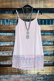 Magic In My Heart Lace Slip Dress Extender in Apricot-----------SALE