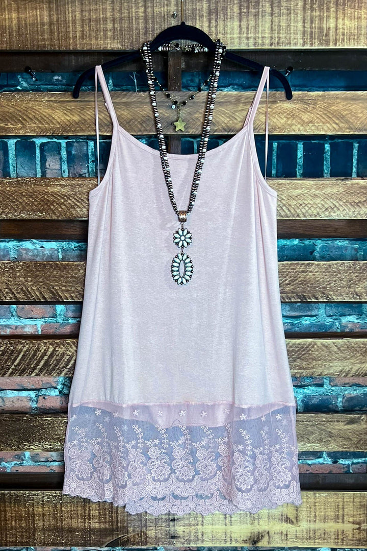Lace Slip Dress Extender in Apricot-----------Sale