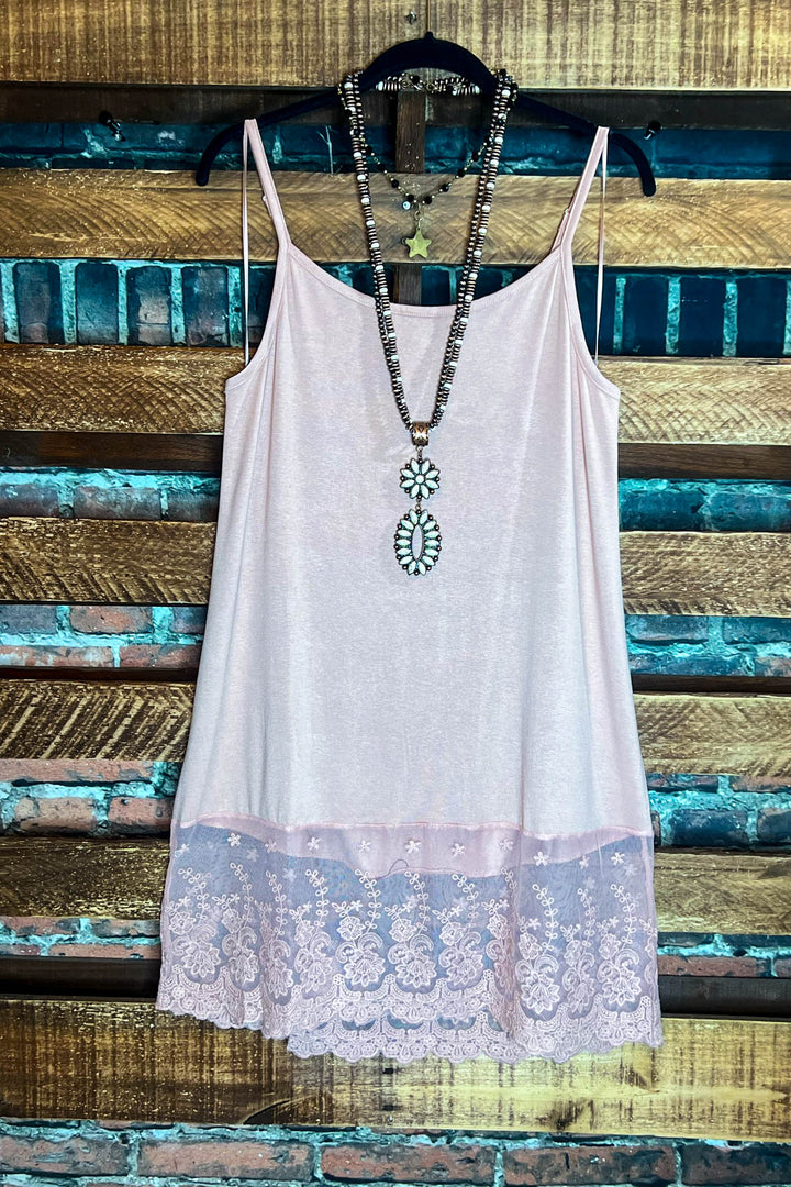 Lace Slip Dress Extender in Apricot-----------Sale