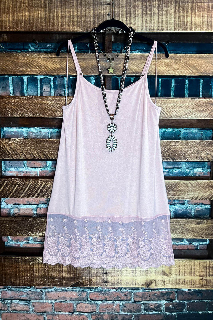 Lace Slip Dress Extender in Apricot-----------Sale